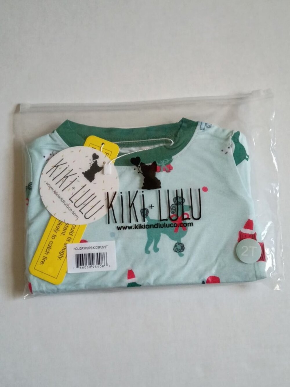 Kiki + Lulu Holiday Pups NWT Bamboo Pajama Set 2T | Christmas Dog 2-Piece - Picture 5 of 5